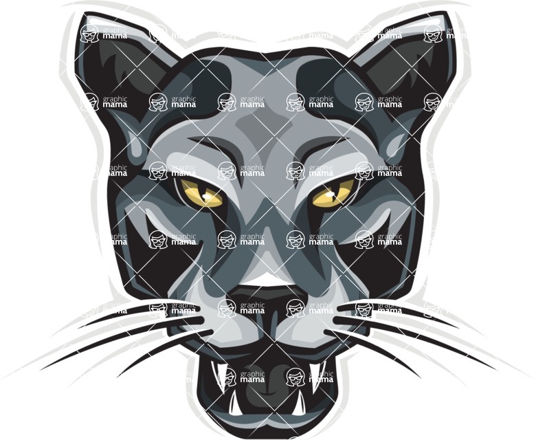 Vector Mascot Collection - Panther Mascot Vector Graphic